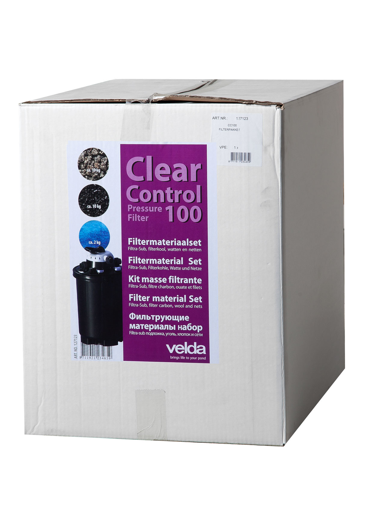 Velda Clear Control 100 filtermaterialen pakket