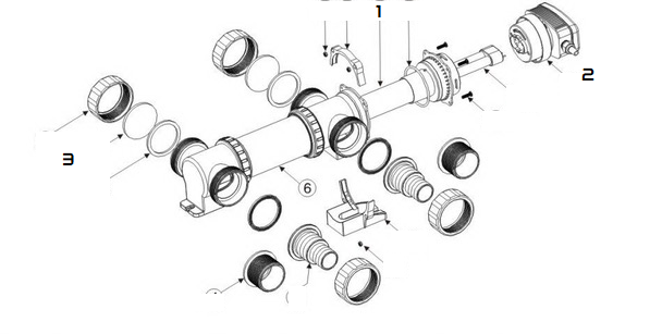 Aansluitingen RP UVC INOX 18/24 Watt