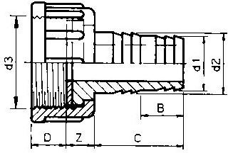 PVC Slangtule binnendraad met wartel 1 1/2 inch -2